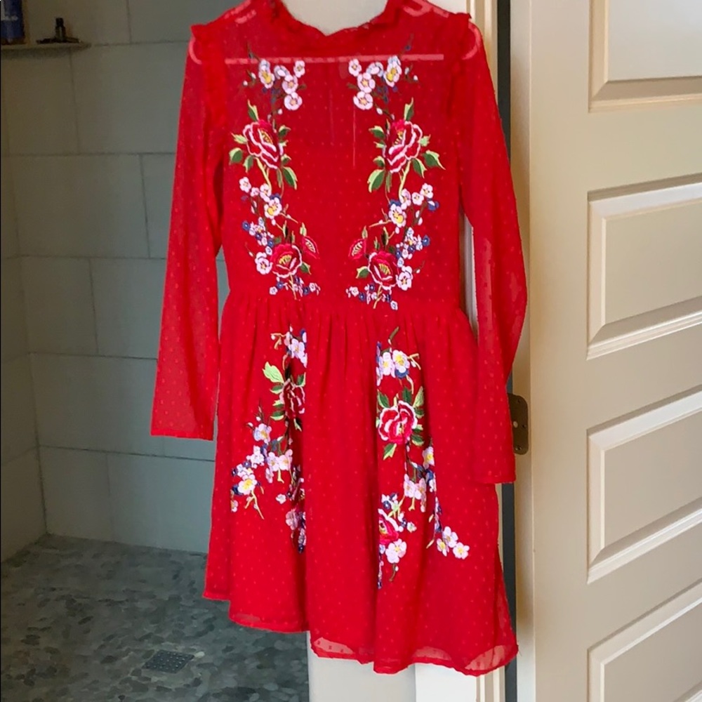 Red festive mini dress ASOS